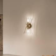 Wandlamp Kirpi 3092 up/down breedte 23cm goud