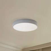 Plafondlamp Cleo, Ø 50 cm, IP54, grijs, metaal, E27