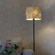 Vloerlamp Amy, Dahlia groen/zwart, 150 cm, textiel, E27