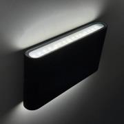 Scone LED buitenwandlamp, zwart, breedte 17,5 cm, 2-lamps.