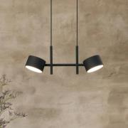 OSRAM LED hanglamp Decor Kyoto, 2-lamps, zwart, dimbaar