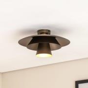 Plafondlamp Plato, titanium, metaal, Ø 38 cm, E27