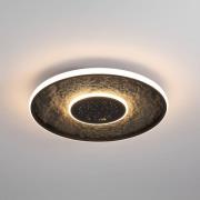 LED plafondlamp Lumadisc, sterren-effect, zwart, Ø 41 cm