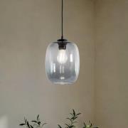 Hanglamp Elio, glas, grafiet, 1-lamp