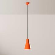 Hanglamp Konikkem, oranje, metaal, Ø 14 cm, E27