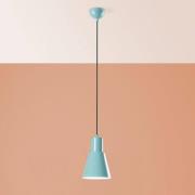 Hanglamp Konikkem, turquoise, metaal, Ø 14 cm, E27