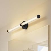 Lucande LED wandlamp Melisa, zwart, 90 cm, CCT, IP44