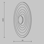 Maytoni LED wandlamp Nami, cappucino, Ø 40 cm, aluminium