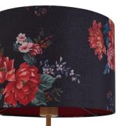 Lindby tafellamp Marula, goud, bloemenprint, textiel, E27