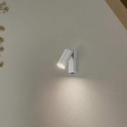 Wandspot FOURTY, lichtgrijs, hoogte 17 cm, metaal, GU10