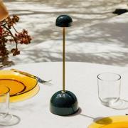 MARSET LED tafellamp Sips, groen/goud, 31 cm, staal