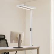 Arcchio LED-klemlamp voor kantoor Logan, wit, dimbaar, sensor