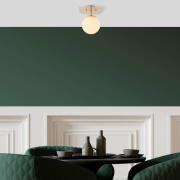 Plafondlamp Well, goudkleurig, glas, Ø 20 cm, E14