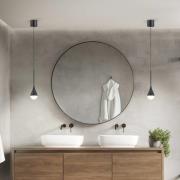 Helestra LED hanglamp DUC, zwart, IP44, Ø 7 cm