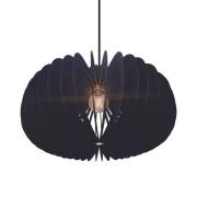 Hanglamp Hazo, Ø 65 cm, zwart, hout