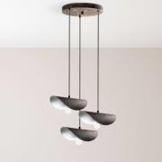 Hanglamp Eger, 3-lamps, zwart, metaal, Ø 50 cm