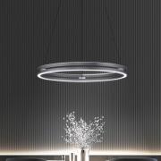 LED hanglamp PURE E-Loop, mystic grey, Ø 70 cm, aluminium, CCT