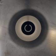 Knikerboker LED wandlamp DoppioZero, crème/grijs, Ø 30 cm