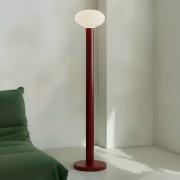 Vloerlamp Flo, rood, hoogte 138 cm, 1-lamp, glas