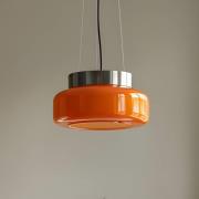 Hanglamp BonBon, oranje, Ø 25 cm, glas