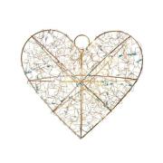 LED-interieurdecoratie Lily Heart, goud, 30 x 30 cm, batterij