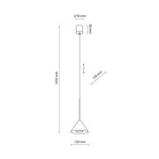 Hanglamp Cono Mini, 1-lamp, Ø 12 cm, zwart, E27