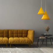 Hanglamp Cono, 1-lamp, Ø 25 cm, geel, E27