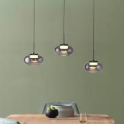Schöner Wohnen LED hanglamp Sia, 3-lamps, rookgrijs, 3.000 K