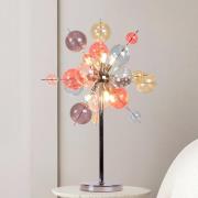 Tafellamp Explosion, glas, pastelkleurig, chroom, G9