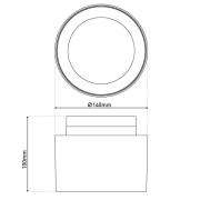LED plafondspot Trimes, Ø 14 cm, zwart, CCT, step-dimbaar