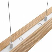 LED hanglamp Atacama, eiken/nikkel, hout, lengte 116 cm