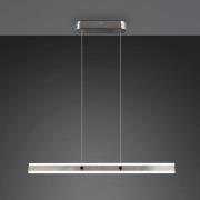 LED hanglamp Arcola, nikkelkleurig, lengte 115 cm CCT 2-lamps.