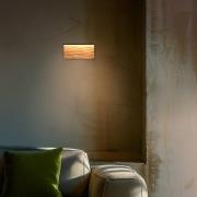 LED wandlamp Kalea, breedte 30 cm, houtkleurig, hout