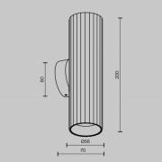Wandlamp Calipso, zwart, hoogte 20 cm Metaal 2xGU10 up/down