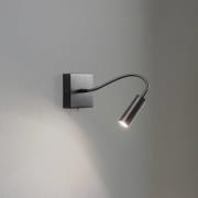 Wandlamp Ojos, antraciet, leeslamp, verstelbaar, 33 cm, G9