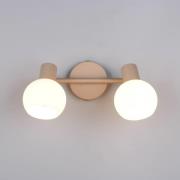 Plafondlamp Boba, 2-lamps, beige, E14, metaal