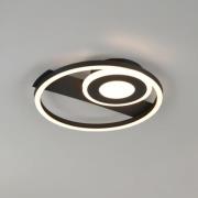 LED plafondlamp Horus, zwart, 2500 lm, 3000 K, metaal