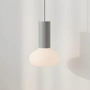 Hanglamp Flo, grijs, 1-lamp, glas