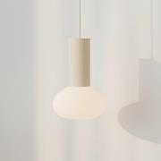 Hanglamp Flo, beige, 1-lamp, glas
