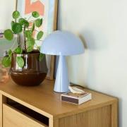 HÜBSCH tafellamp Mush Mini, ijsblauw, metaal, hoogte 25 cm