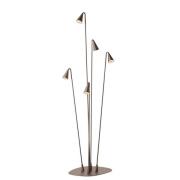 LED buiten vloerlamp Brisa, 5-lamps, matbruin