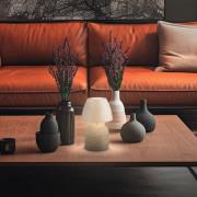 LED tafellamp op accu Brilo unplugged Cera, beige, hoogte 22 cm