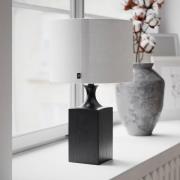 By Rydens tafellamp Woody, hoogte 41 cm, zwart/wit, hout