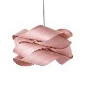 LZF hanglamp Link, lichtroze/nikkelkleurig, Ø 46 cm, hout