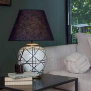 PR Home tafellamp New York, zwart, hoogte 63 cm, keramiek