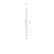 LED wandlamp Isla, zand, aluminium, hoogte 100 cm, IP54