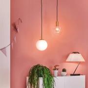 Paulmann hanglamp Menja wit gesatineerd/messing Ø 20 cm IP44