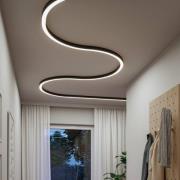 Paulmann LED-lichtlijst Linion, zwart, 90° bocht, 3.000 K