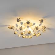 Carolina plafondlamp, ivoorkleurig, 3-lamps, ijzer