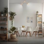 Plafondspot Tapp, beige, lengte 28 cm, 2-lamps, metaal GU10